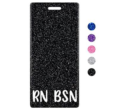 Plifal RN BSN Badge Buddy Card Nurse Nursing Accessories Glitter