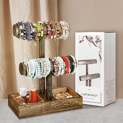 LadyRosian 2 Tier Wooden Display Jewelry Accessory Stand Jewelry