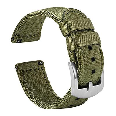 Archer Watch Straps Seat Belt Nylon Quick Release Watch Bands (Olive, 22mm)  Discount
