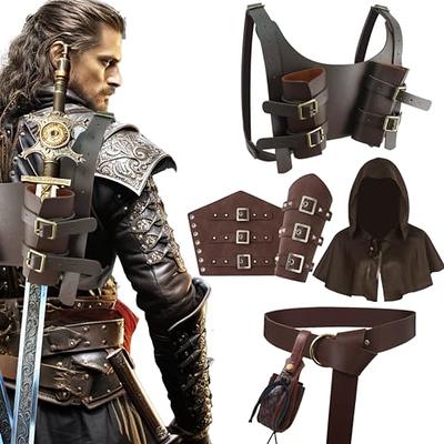  BEACANDY Men's Renaissance Viking Costume with Leather