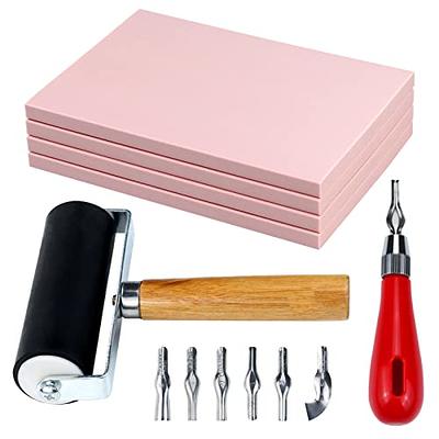 Falling in Art Block Cutters- Craft Linoleum Carving Tools with 6 Type  Blades and 2 Plastic Storage Handles - Yahoo Shopping