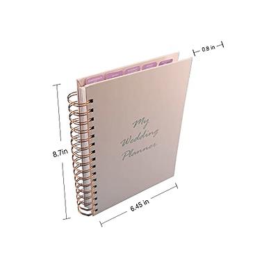 Wedding Planner - Wedding Planner Book and Organizer for the Bride with 5  Tabbed Sections, 9 x 11.9, Hardcover with Metal Corner + 5 Inner Pockets  +