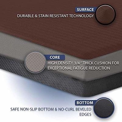 DEXI Anti Fatigue Kitchen Mat, 3/4 Inch Thick, Stain Resistant, Padded  Cushioned Memory Foam Floor Comfort Mat for Home, Garage and Office  Standing