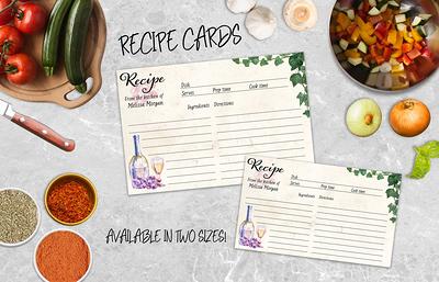 Personalized Recipe Cards, Bridal Shower Recipe Cards