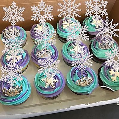 Edible Cutouts Arctic Animals and Snowflakes, Cupcake Cake Toppers