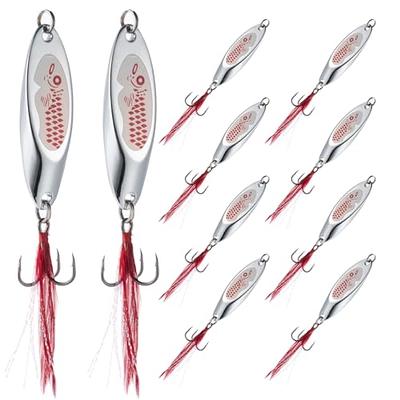 Fishing Lures Fishing Spoons, Hard Lures Saltwater Spoon Lures Casting Spoon /Fishing Jigs for Trout Bass Pike Walleye Crappie Bluegill 1/8oz