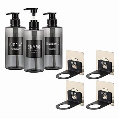 4pcs Wall Mounted Bottle Holder For Bathroom, No Drilling Shower Gel Shampoo  Shelf