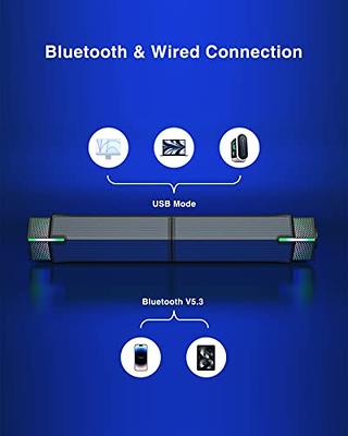 LENRUE G11 Computer Speakers for Desktop, Touch Lights PC Speakers with  Surge Clear Sound, USB C/USB Powered for Computer Desktop PC Laptop Monitor