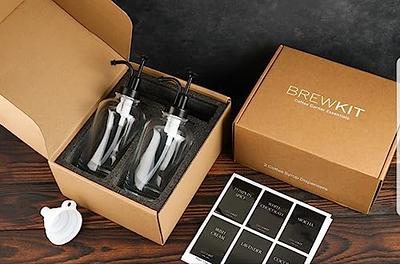 Stainless Steel Coffee Syrup Dispenser for Coffee Bar. Set of 2 Thick Glass  Syrup Pump Bottle