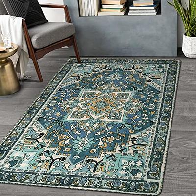 Bohemian Medallion Area Rug,3X5 Boho Bathroom Rug,Non-Slip