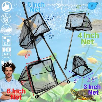 Pawfly Aquarium Fish Net with Braided Metal Handle Square Net with Soft  Fine Mesh Sludge Food Residue Wastes Skimming Cleaning Net for Fish Tanks  Small Koi Pond…