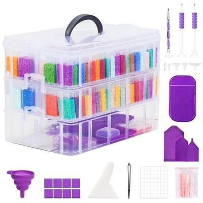 ARTDOT Diamond Painting Storage Boxes, 240 Slots Bead Storage with 5D  Diamond Art Accessories and Tools Kit