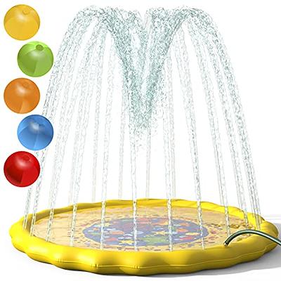 Children's Water Fountain Mat - Animal Kingdom Sprinkler Splash Pad - New