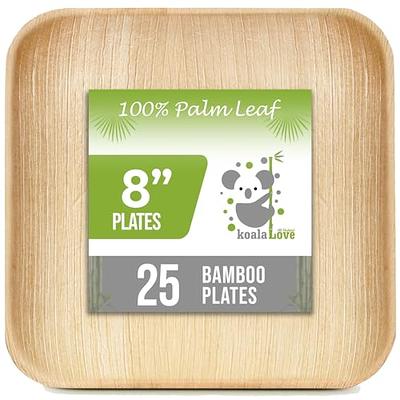 100% Compostable Disposable Paper Plates Bulk [10 20 Pack], Bamboo Plates,  Eco Friendly — Earth's Natural Alternative®