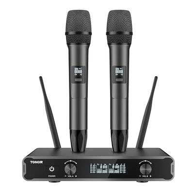  DGNOG K662 Metal Wireless Microphones with Echo, UHF Dual  Cordless Handheld Karaoke Dynamic Mic System with Rechargeable Receiver,  200FT Range for Singing, Wedding, Speech, Dj, Church, Party : Musical  Instruments