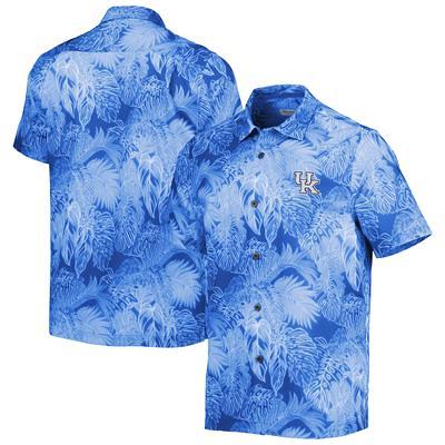 Detroit Tigers Tommy Bahama Paradise Fly Ball Camp Button-Up Shirt - Cream