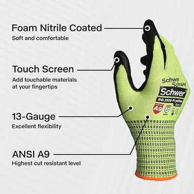 Oil Resistant Work Gloves w/Micro Sandy-Foam Nitrile Palm Coating