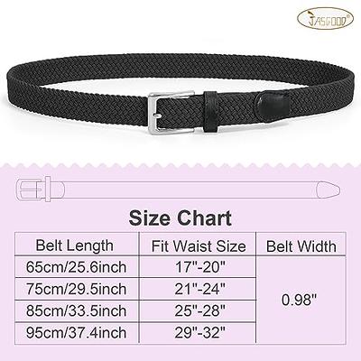 JASGOOD Men's Braided Leather Belt, Braided Woven Belt for Men