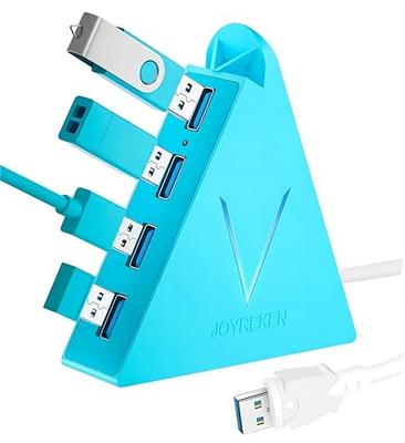 JoyReken 4-Port USB 3.0 Hub with 2 ft Extended Cable, FlyingVHUB Vertical  Data USB Hub