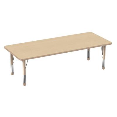 Factory Direct Partners Horseshoe Dry Erase Adjustable Height Activity Table  with Standard Swivel Glide Legs