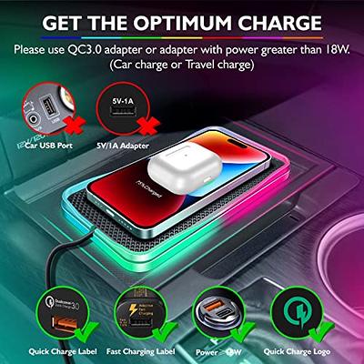 Car QI Wireless Phone Charger Non-Slip Pad Mat Fast Charging For iPhone  Samsung