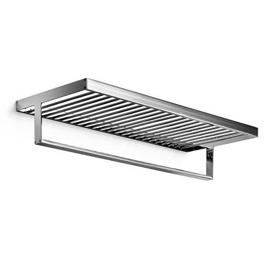 Roersa 5170.32 by WS Bath Collections, Wall Mounted Corner Shower Shelf, Brushed  Stainless Steel, 7.9