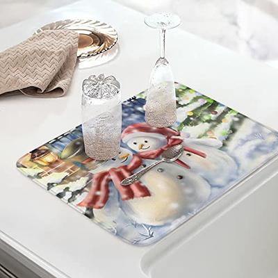 Dish Drying Mat Merry Christmas Absorbent Mat Christmas - Temu