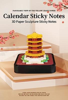 3D Calendar Memo Pad 2024 - Desk Calendar with LED Lights, 3D Memo Pad Art  Sticky Notes, DIY Paper Carving Art Craft Desktop Decoration House Sculpture  for Home Office (E) - Yahoo Shopping