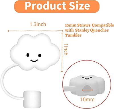 3 Pack Compatible with Stanley 30&40 Oz Tumbler, 10mm Flower Straw Covers  Cover, Cute Silicone Straw Covers, Straw Protectors, Various Shapes Soft