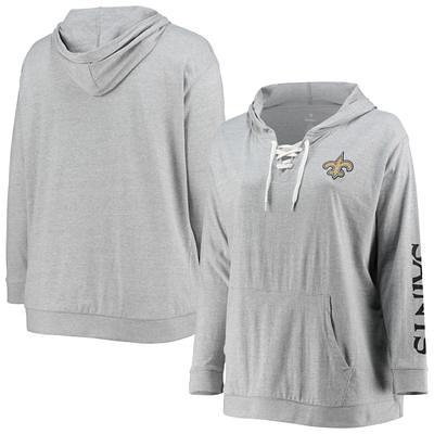 New Orleans Saints Fanatics Branded Big & Tall Logo Hoodie Long Sleeve  T-Shirt - Black