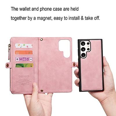 DKDKSIP for Samsung Galaxy S23 Ultra Wallet Case for Women, [Wireless  Charging] [RFID Blocking] [12 Card Holder], Leather Detachable Magnetic Strap  Phone Case for Galaxy S23 Ultra 6.8, Pink - Yahoo Shopping