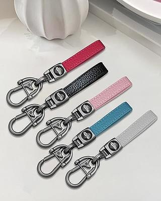 Wisdompro Bling Leather Car Keychain, Universal Genuine Leather Car Keys  Keychain Key FOB Keychain, Key Chains Women for Car Keys with Anti-lost