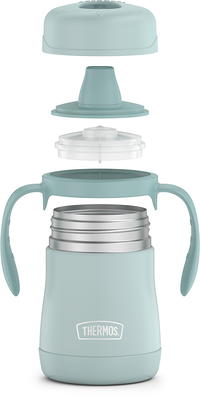 Thermos Baby 7 Oz. Vacuum Insulated Stainless Steel Sippy Cup W/ Handles -  Mint : Target