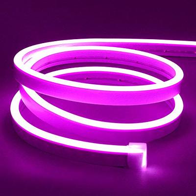 Lamomo LED Neon Lights, 16.4ft Purple LED Strip Light, 12V 0.39In