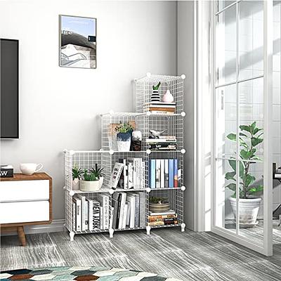 TUMUCUTE Wire Cube Storage Organizer, 20-Cube Metal Storage Shelves  Bookshelf, Stackable Modular Closet Organizer for Bedroom Living Room,  Office