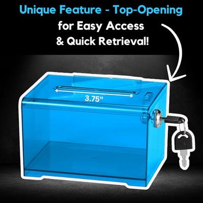 AdirOffice Acrylic Clear Locking Suggestion Box at