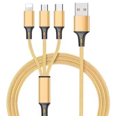Multi 3 in 1 USB Long iPhone Charging Cable, 3M/10Ft Nylon Braided  Universal Phone Charger Cord USB C/Micro USB/Lightning Connector Adapter  for