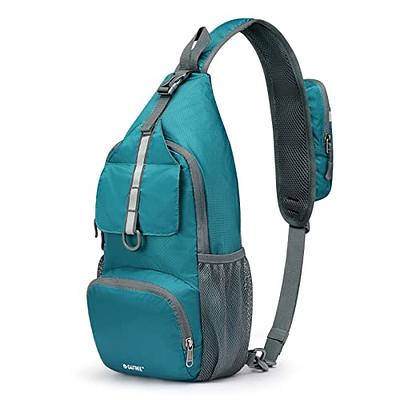 WATERFLY Packable Small Crossbody Sling Backpack Shoulder Chest Bag Daypack  for Hiking Traveling