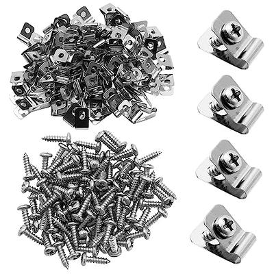 Wire Shelf Loop Clips 12pcs Shelf Clips with Screws Expansion Tubes for Wire Shelving – White