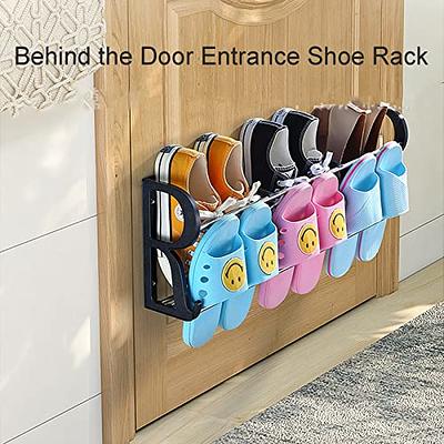 Yocice Wall Mounted Shoes Rack 6Pack with Sticky Hanging Strips, Plastic  Shoes Holder Storage Organizer,Door Shoe Hangers (SM03-Black-6)