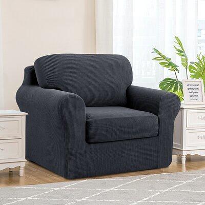 Box Cushion Loveseat Slipcover Winston Porter Fabric: Sand Polyester Blend