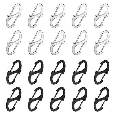 Neteez Keychain Carabiner Clip - 2.6 Small D-Ring Lightweight Color Set  Key Chain Belt Clip Outdoor Backpacking Gate Snap Hook Camping, 6 pcs Pack