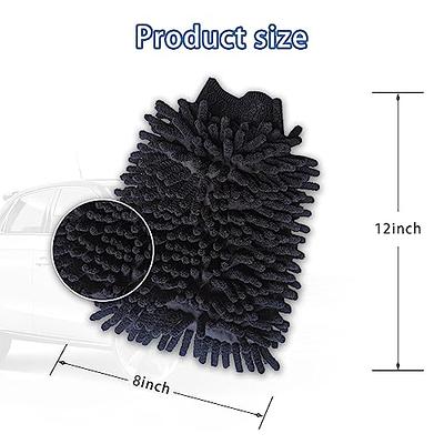 gunhunt Pack-2 Car Wash Mitt Microfiber, 5.51In x 9.05In Chenille  Microfiber Wash Mitt Scratch Free, Hand Car Washing Care Cleaning Kit, Dust  Cover