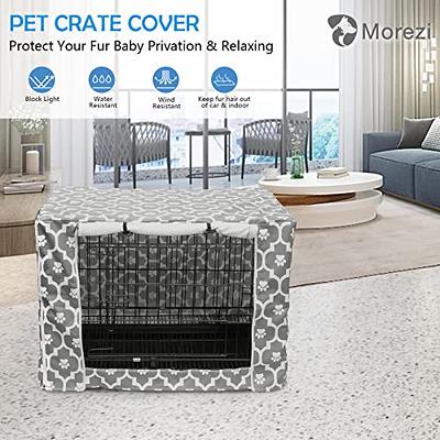 Gorilla Grip Heavy Duty Light Reducing Dog Crate Covers, All Sides Open,  Cover Fits 48 Kennel, Breathable Mesh Windows, Washable Durable Puppy