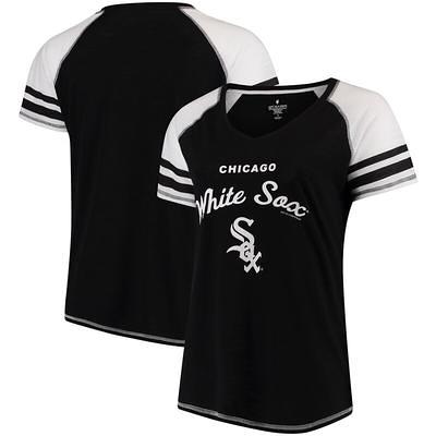 Women's as a Grape Black Chicago Sox Plus Sizes Three Out Color Blocked Raglan Sleeve T-Shirt - Yahoo Shopping