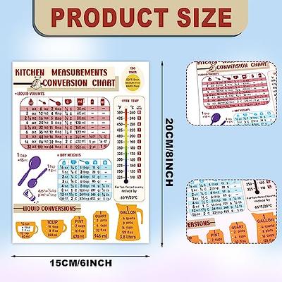 Kitchen Conversion Chart Magnet, Metric Conversion Chart for Cooking  Conversion Chart Guide Including Liquid Volumes, Dry Weights, Liquid Conversions  Kitchen Measurement Chart Sign Accessories - Yahoo Shopping