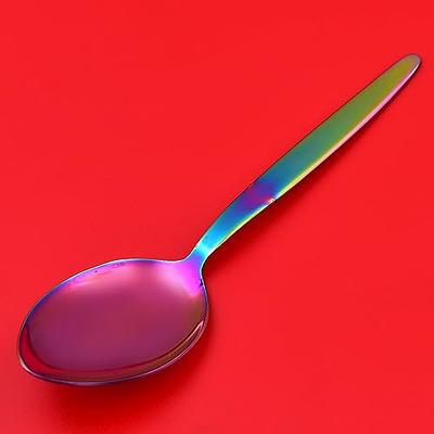 BNAZIND Kunz Spoons Cooking Spoons 18/10 Stainless Steel Titanium Shiny  Rainbow Basting Spoon - 9 Inches Plating Spoons - Daily Chef Spoons -  quenelle spoon – Serving Spoon - Yahoo Shopping