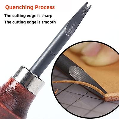 2Pcs Leather Edge Skiving Beveler Craft Keen Edge Cutting Leather  Burnishing Tool, Leather Edge Skiving DIY Craft Tool for Leather Crafting  Working