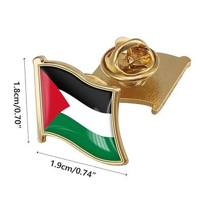 Palestine Flag Pin Lapel Badge, Palestinian Flag Bulk Pins, Enamel