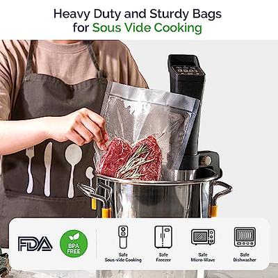 Vacuum Sealer Bags 8x12 | 400 Bags - Bulk | Pre-Cut Embossed Vacuum Bags for Food | BPA Free